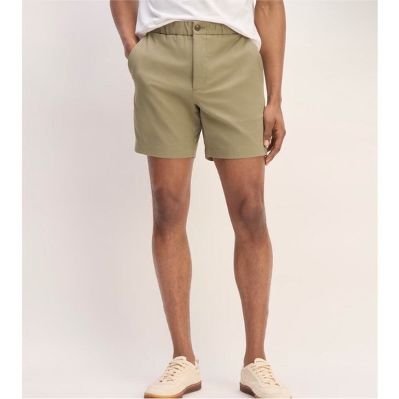 Everlane men's performance chino pull on shorts light tan khaki M - Picture 1 of 6